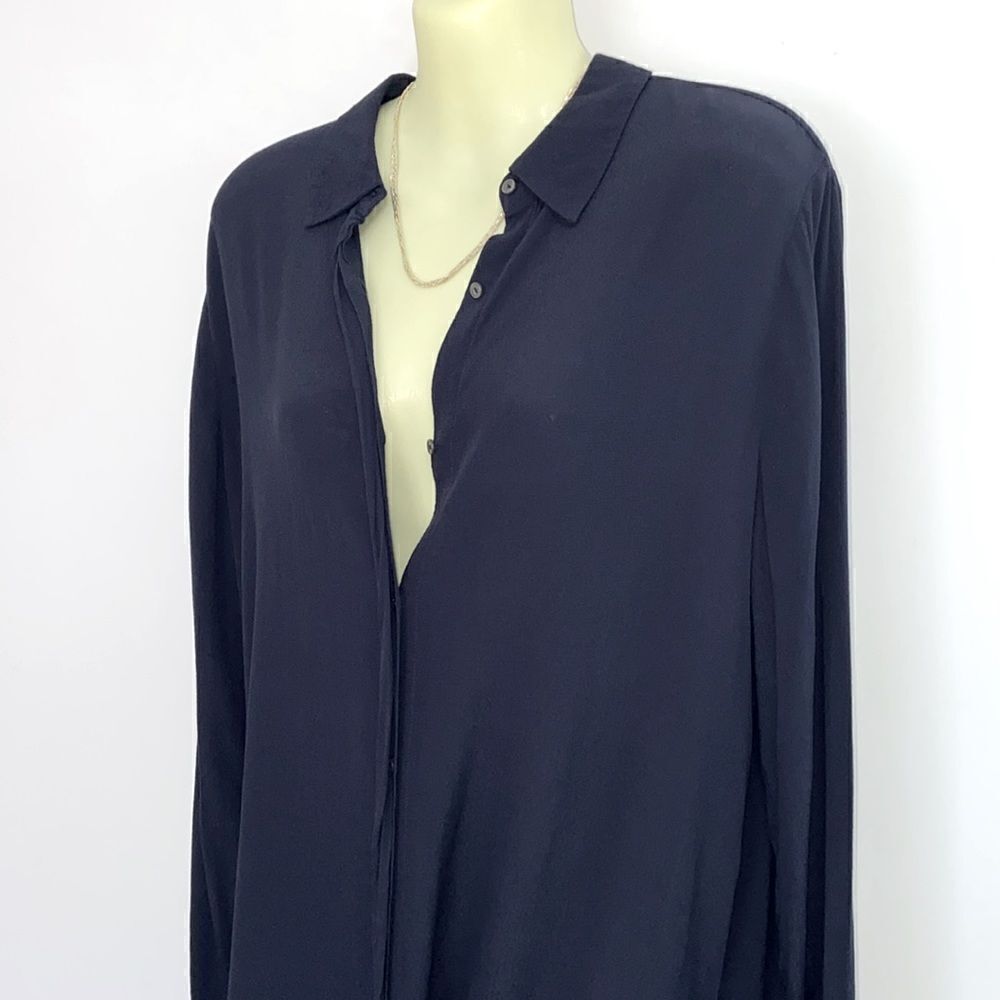 Scotch and Soda Dress Navy Blue Button Down NWOT Sz Small - Picture 2 of 7